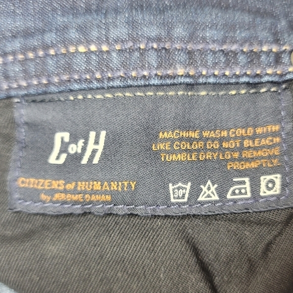 Citizens Of Humanity Dani Cropped Straight Leg Cuffed Jeans Women's Size 25 - Picture 8 of 14